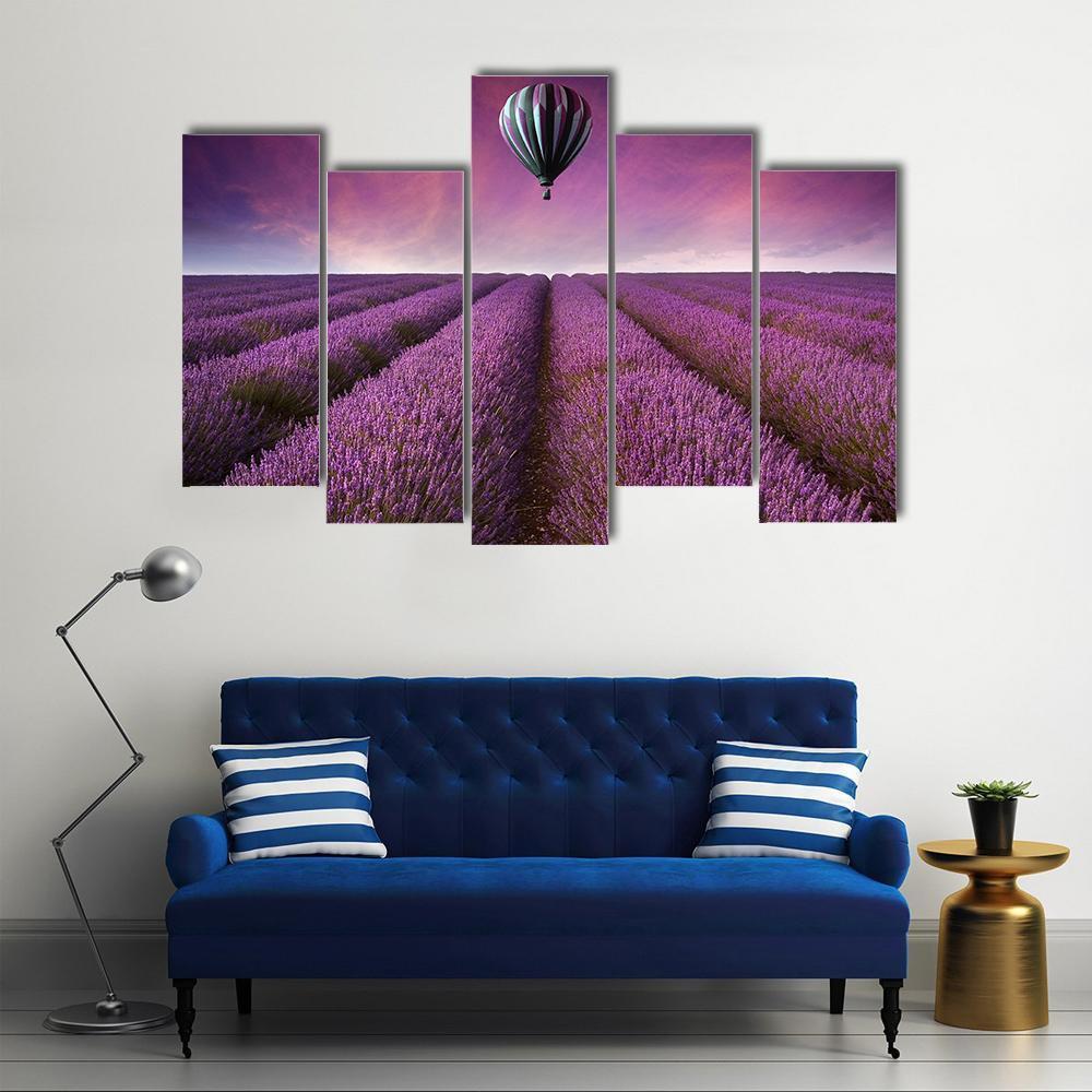 Summer Sunset Landscape Canvas Wall Art-5 Pop-Gallery Wrap-47" x 32"-Tiaracle