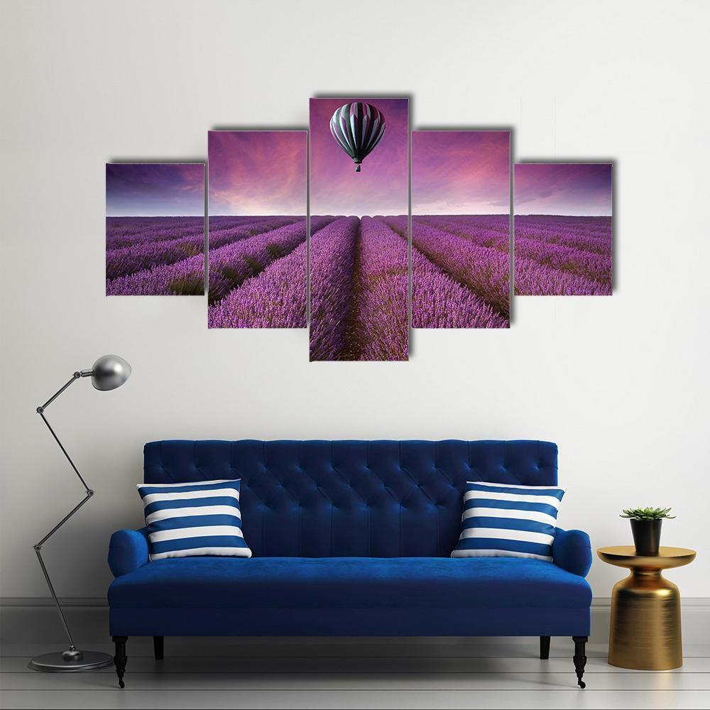 Summer Sunset Landscape Canvas Wall Art-5 Star-Gallery Wrap-62" x 32"-Tiaracle