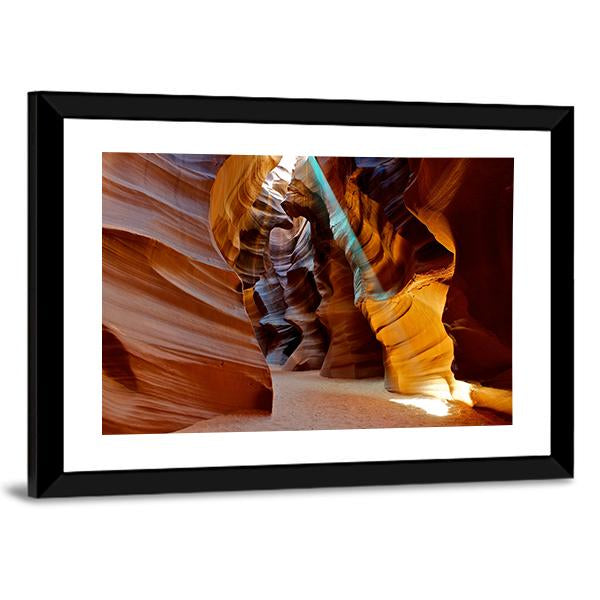 Sun Light In Canyon Canvas Wall Art-3 Horizontal-Gallery Wrap-25" x 16"-Tiaracle