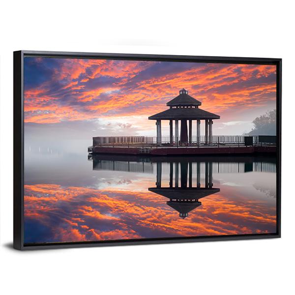 Sun Moon Lake Taiwan Canvas Wall Art-3 Horizontal-Gallery Wrap-25" x 16"-Tiaracle
