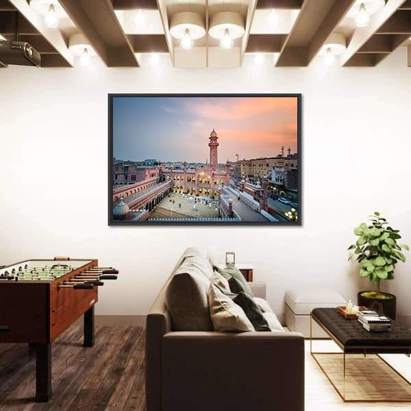 Sunehri Masjid Peshawar Pakistan Canvas Wall Art-3 Horizontal-Gallery Wrap-25" x 16"-Tiaracle