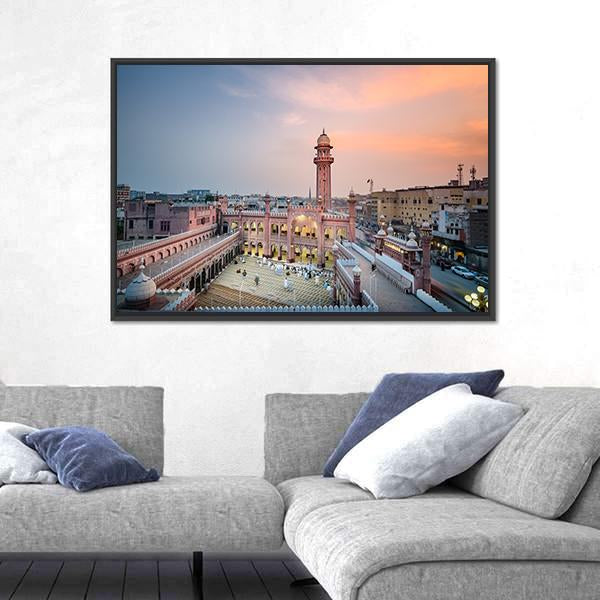 Sunehri Masjid Peshawar Pakistan Canvas Wall Art-3 Horizontal-Gallery Wrap-25" x 16"-Tiaracle