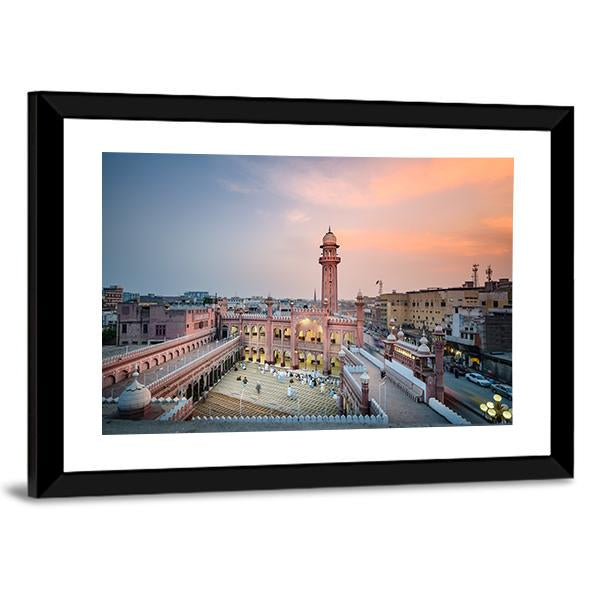 Sunehri Masjid Peshawar Pakistan Canvas Wall Art-3 Horizontal-Gallery Wrap-25" x 16"-Tiaracle