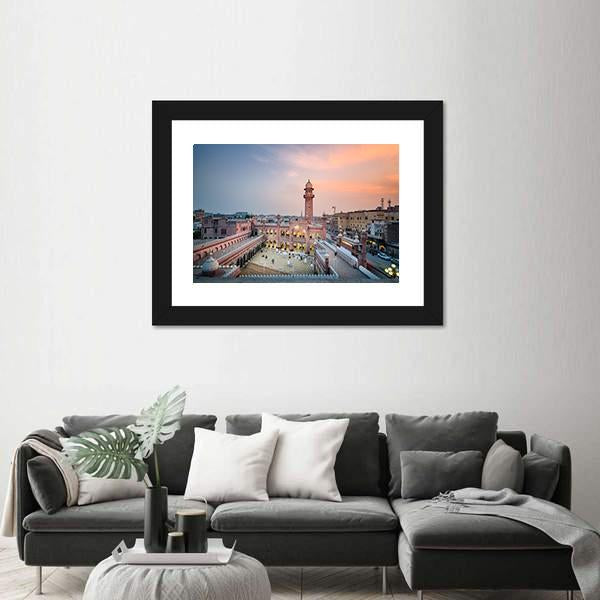 Sunehri Masjid Peshawar Pakistan Canvas Wall Art-3 Horizontal-Gallery Wrap-25" x 16"-Tiaracle