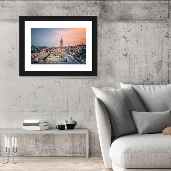 Sunehri Masjid Peshawar Pakistan Canvas Wall Art-3 Horizontal-Gallery Wrap-25" x 16"-Tiaracle