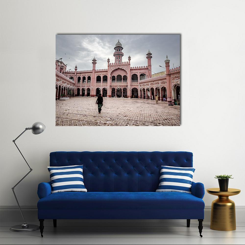 Sunehri Mosque In Peshawar Canvas Wall Art-1 Piece-Gallery Wrap-48" x 32"-Tiaracle