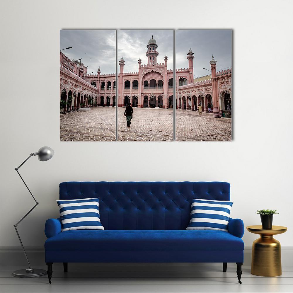 Sunehri Mosque In Peshawar Canvas Wall Art-3 Horizontal-Gallery Wrap-37" x 24"-Tiaracle