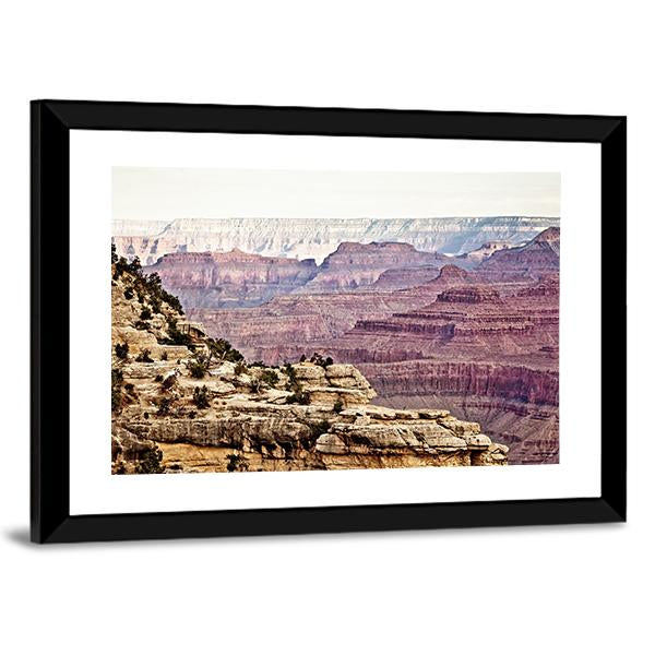 Sunny Day Grand Canyon Canvas Wall Art-3 Horizontal-Gallery Wrap-25" x 16"-Tiaracle