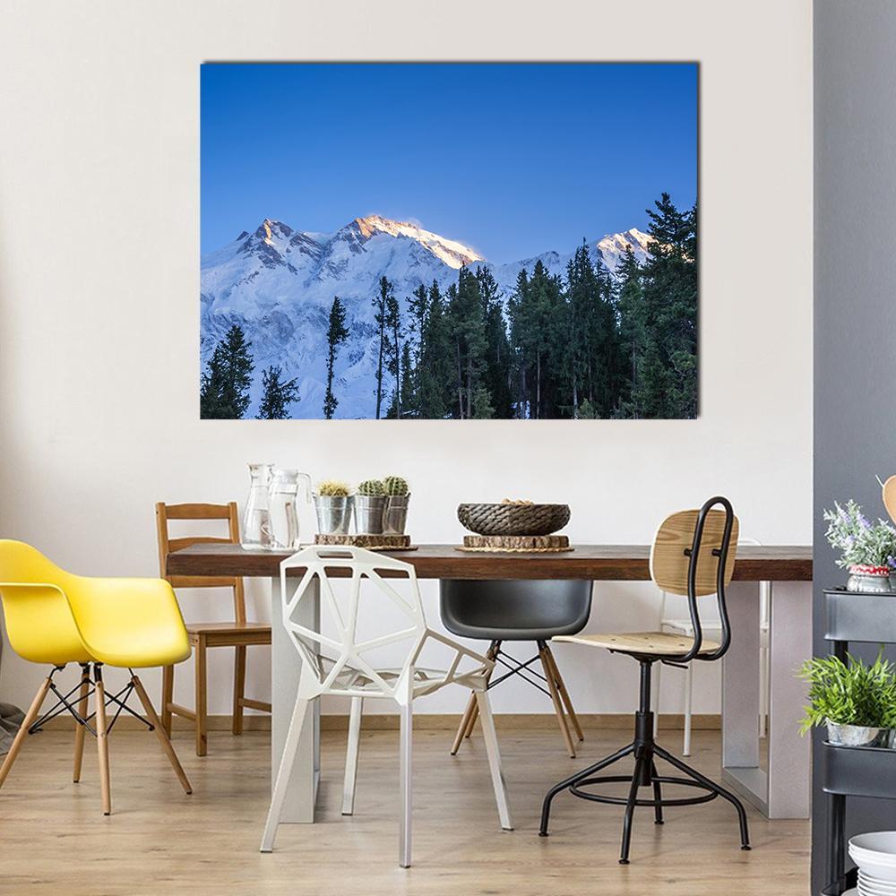 Sunrise Over Mountain Peak Northern Area Of Pakistan Canvas Wall Art-1 Piece-Gallery Wrap-48" x 32"-Tiaracle