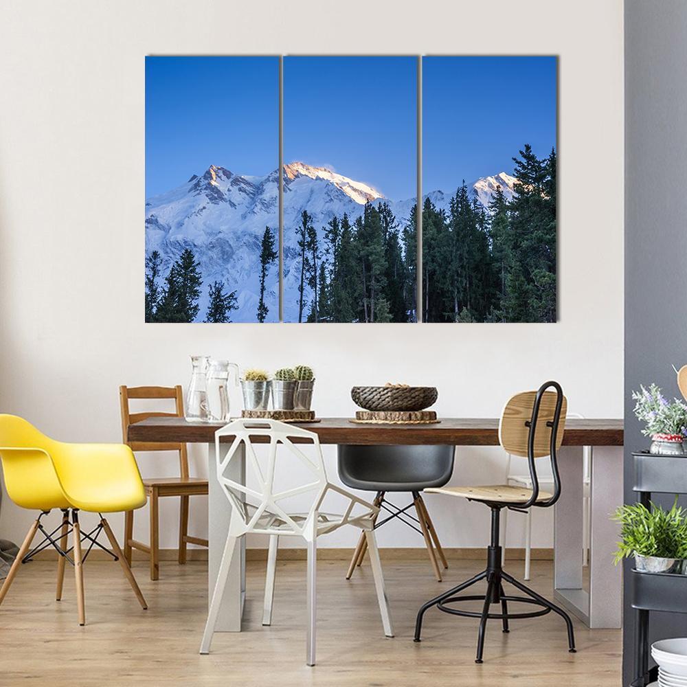 Sunrise Over Mountain Peak Northern Area Of Pakistan Canvas Wall Art-3 Horizontal-Gallery Wrap-37" x 24"-Tiaracle