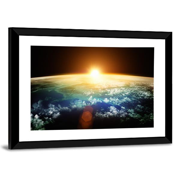 Sunset On Planet Earth Canvas Wall Art-3 Horizontal-Gallery Wrap-25" x 16"-Tiaracle