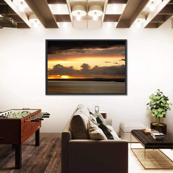 Sunset Over Anglesey Canvas Wall Art-3 Horizontal-Gallery Wrap-25" x 16"-Tiaracle