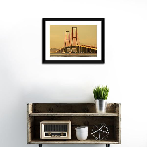 Suramadu Bridge Canvas Wall Art-3 Horizontal-Gallery Wrap-25" x 16"-Tiaracle