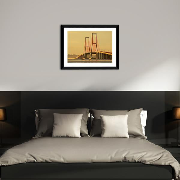 Suramadu Bridge Canvas Wall Art-3 Horizontal-Gallery Wrap-25" x 16"-Tiaracle