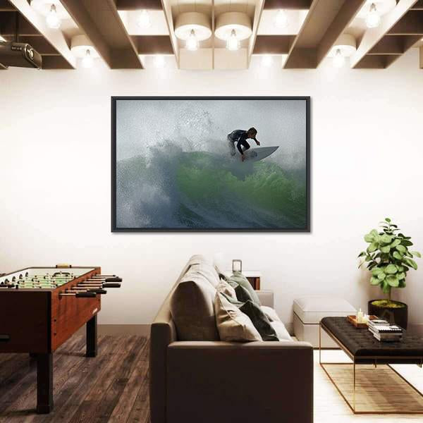 Surfing Floater Canvas Wall Art-3 Horizontal-Gallery Wrap-25" x 16"-Tiaracle