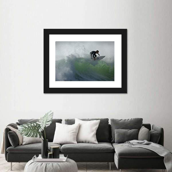 Surfing Floater Canvas Wall Art-3 Horizontal-Gallery Wrap-25" x 16"-Tiaracle