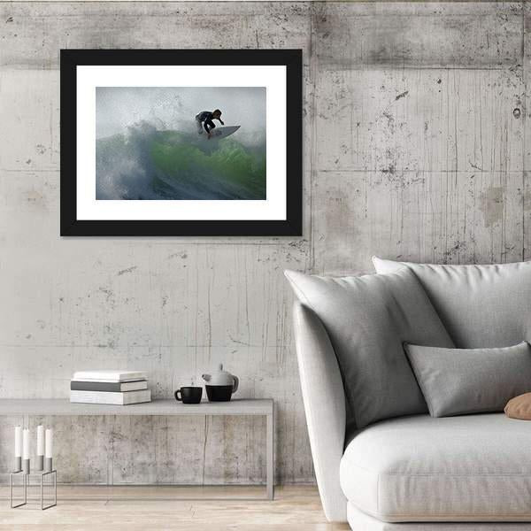 Surfing Floater Canvas Wall Art-3 Horizontal-Gallery Wrap-25" x 16"-Tiaracle