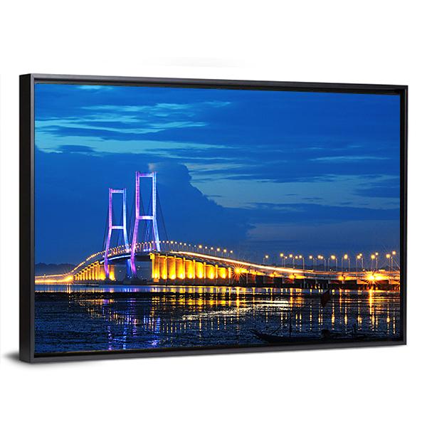 Surmadu Bridge Canvas Wall Art-3 Horizontal-Gallery Wrap-25" x 16"-Tiaracle
