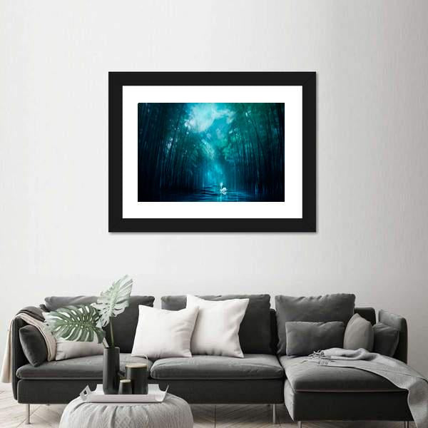 Swan Lake Canvas Wall Art-3 Horizontal-Gallery Wrap-25" x 16"-Tiaracle