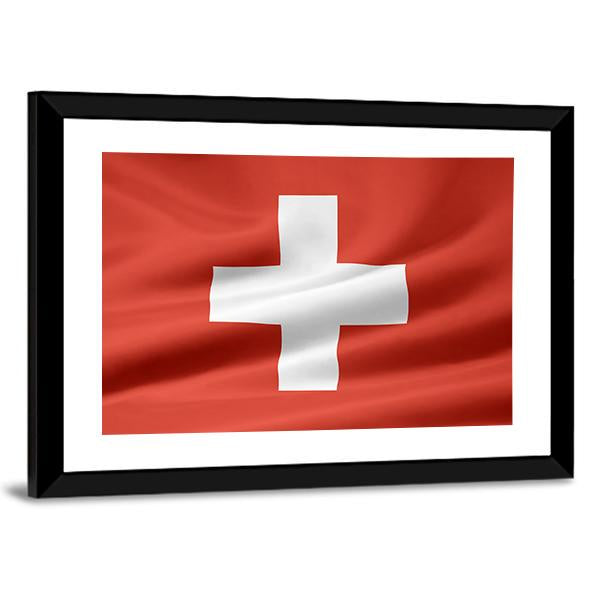 Switzerland Flag Canvas Wall Art-3 Horizontal-Gallery Wrap-25" x 16"-Tiaracle
