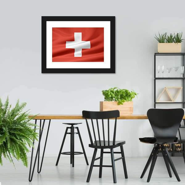Switzerland Flag Canvas Wall Art-3 Horizontal-Gallery Wrap-25" x 16"-Tiaracle