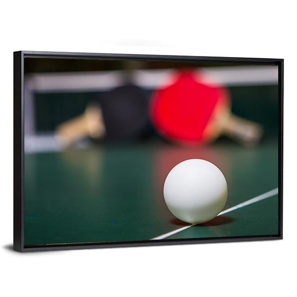 Table Tennis Ball Canvas Wall Art-3 Horizontal-Gallery Wrap-25" x 16"-Tiaracle