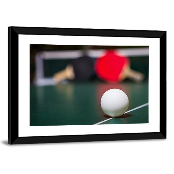 Table Tennis Ball Canvas Wall Art-3 Horizontal-Gallery Wrap-25" x 16"-Tiaracle