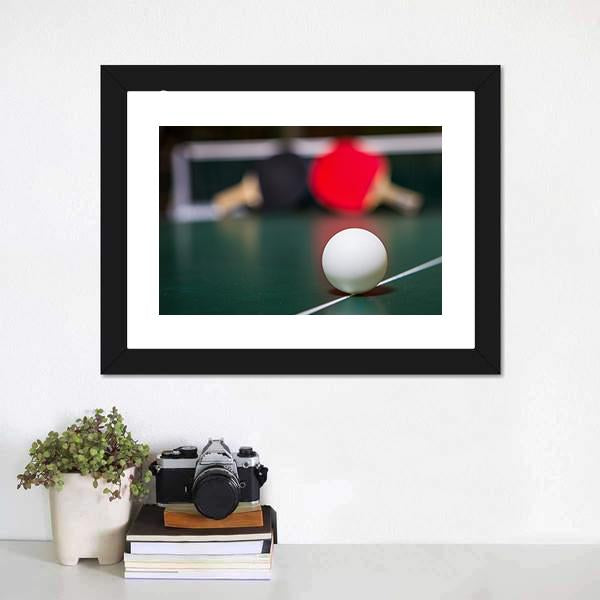 Table Tennis Ball Canvas Wall Art-3 Horizontal-Gallery Wrap-25" x 16"-Tiaracle