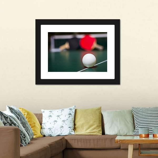 Table Tennis Ball Canvas Wall Art-1 Piece-Framed Print-20" x 16"-Tiaracle