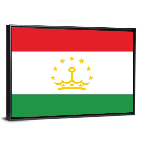Tajikistan Flag Canvas Wall Art-3 Horizontal-Gallery Wrap-25" x 16"-Tiaracle