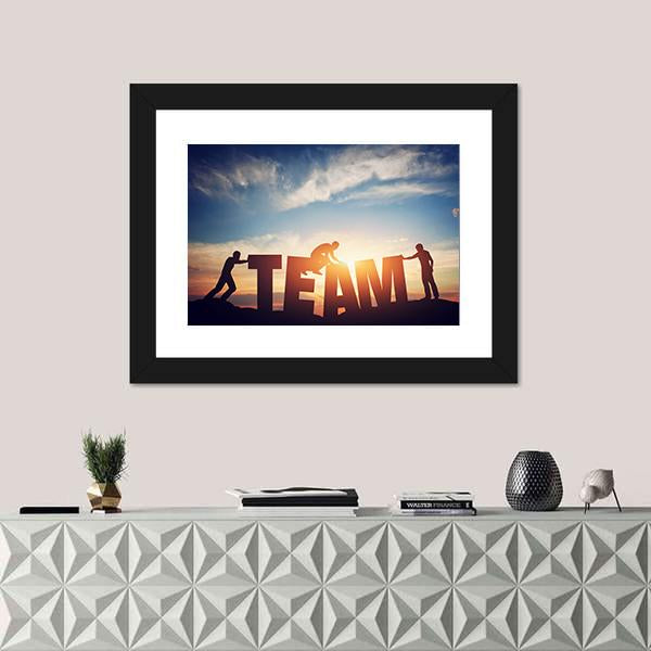 Teamwork Concept Canvas Wall Art-3 Horizontal-Gallery Wrap-25" x 16"-Tiaracle