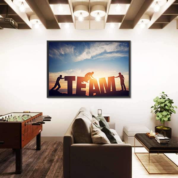 Teamwork Concept Canvas Wall Art-3 Horizontal-Gallery Wrap-25" x 16"-Tiaracle