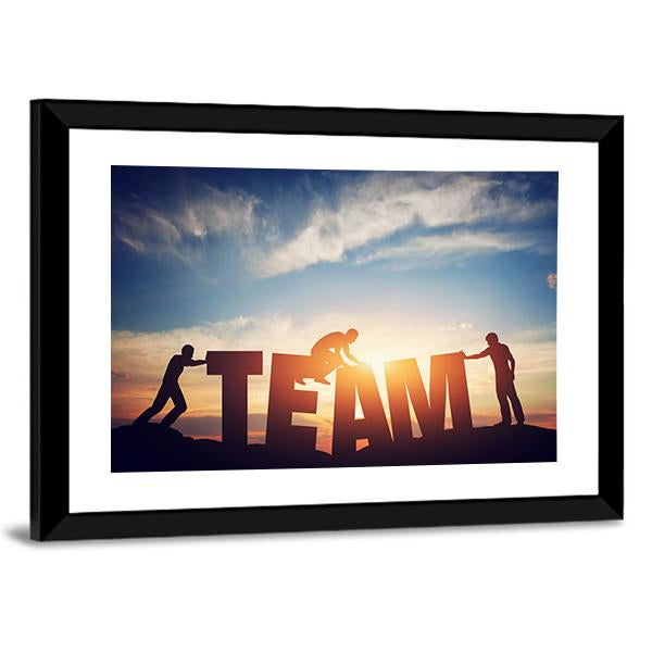 Teamwork Concept Canvas Wall Art-3 Horizontal-Gallery Wrap-25" x 16"-Tiaracle