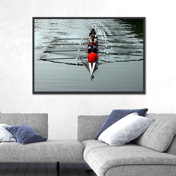 Teamwork For Success Canvas Wall Art-1 Piece-Floating Frame-24" x 16"-Tiaracle