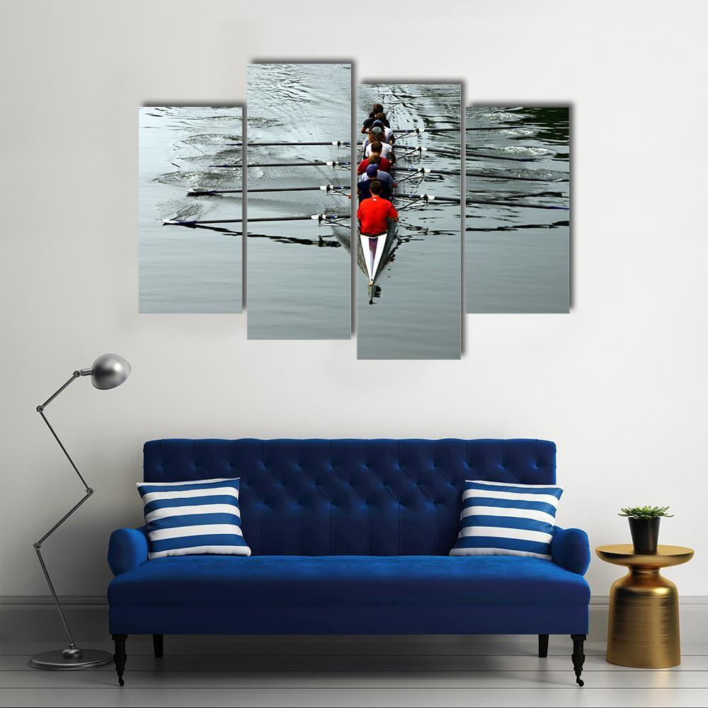 Teamwork For Success Canvas Wall Art-4 Pop-Gallery Wrap-50" x 32"-Tiaracle