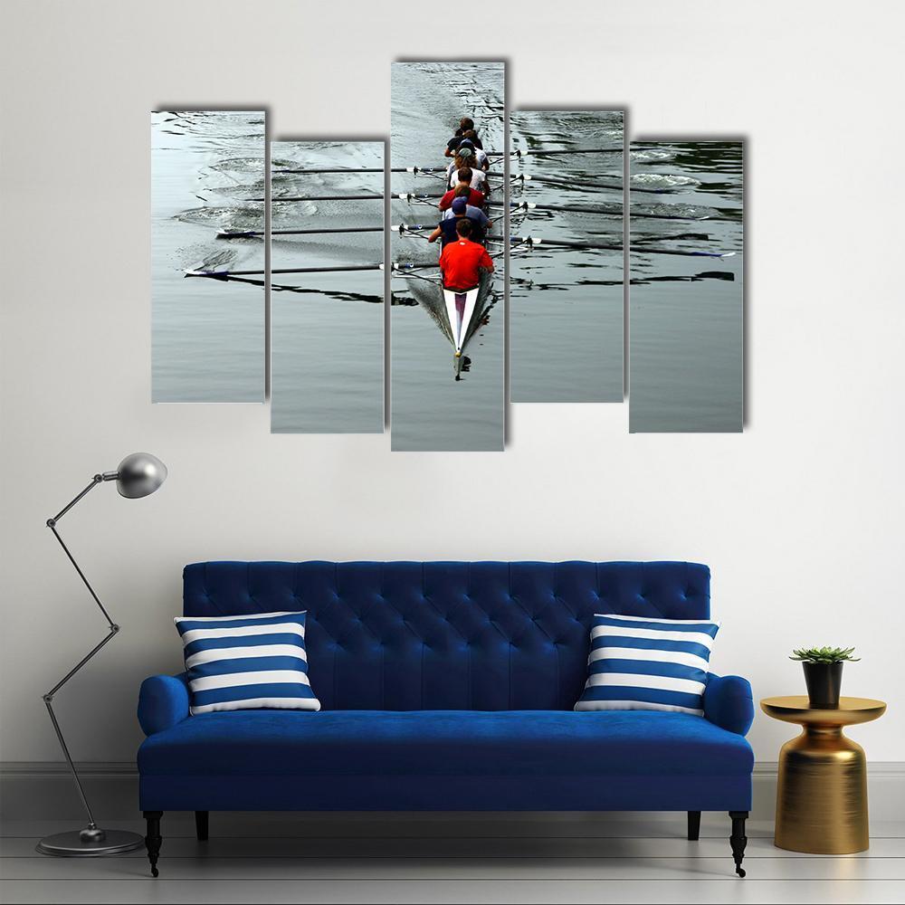 Teamwork For Success Canvas Wall Art-5 Pop-Gallery Wrap-47" x 32"-Tiaracle