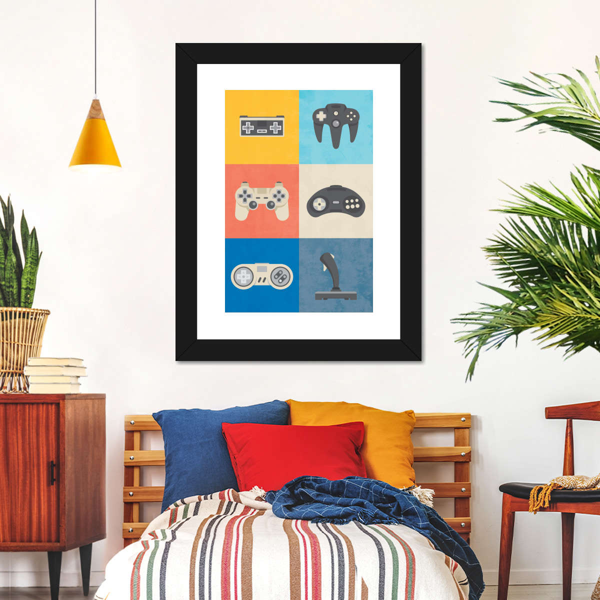 Ikonische Spielcontroller Wandkunst