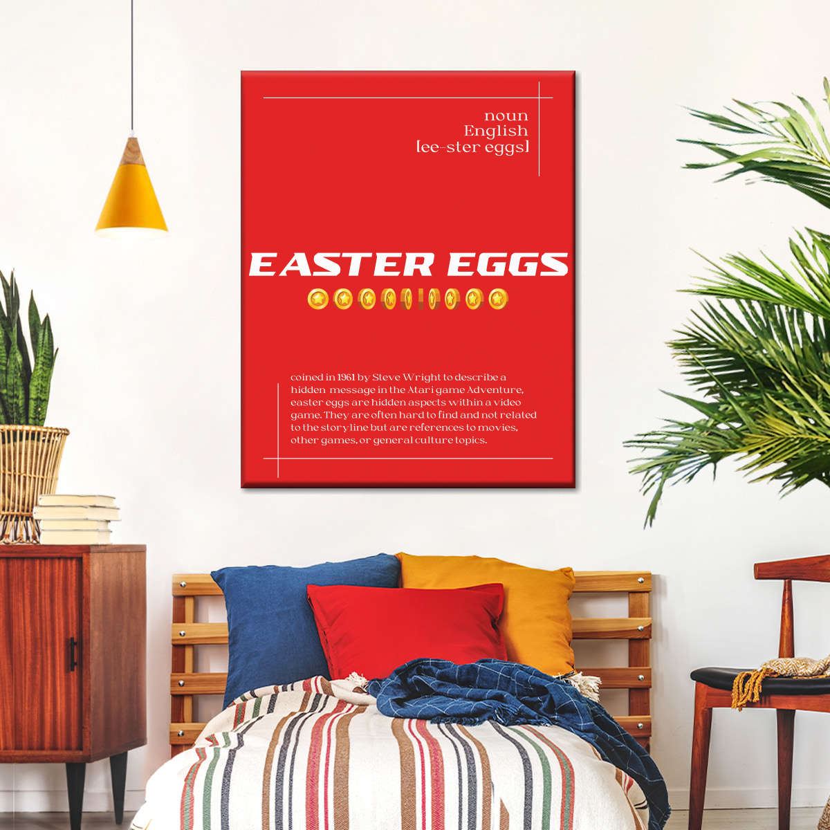 گیم ایسٹر انڈے وال آرٹ