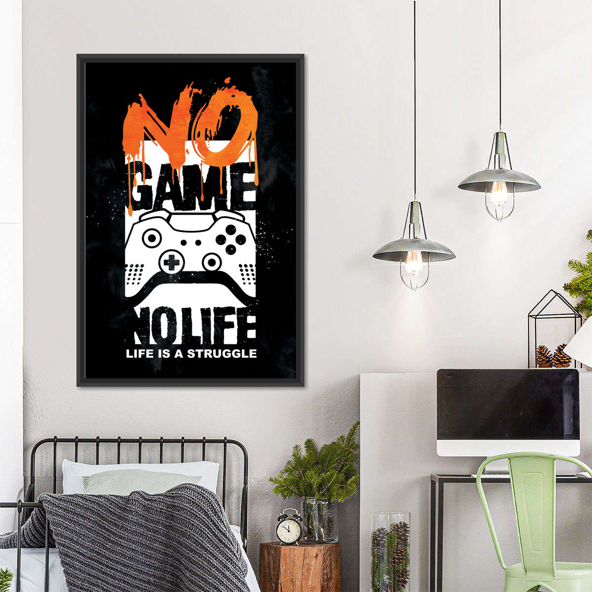 Kein Spiel kein Leben Wandkunst