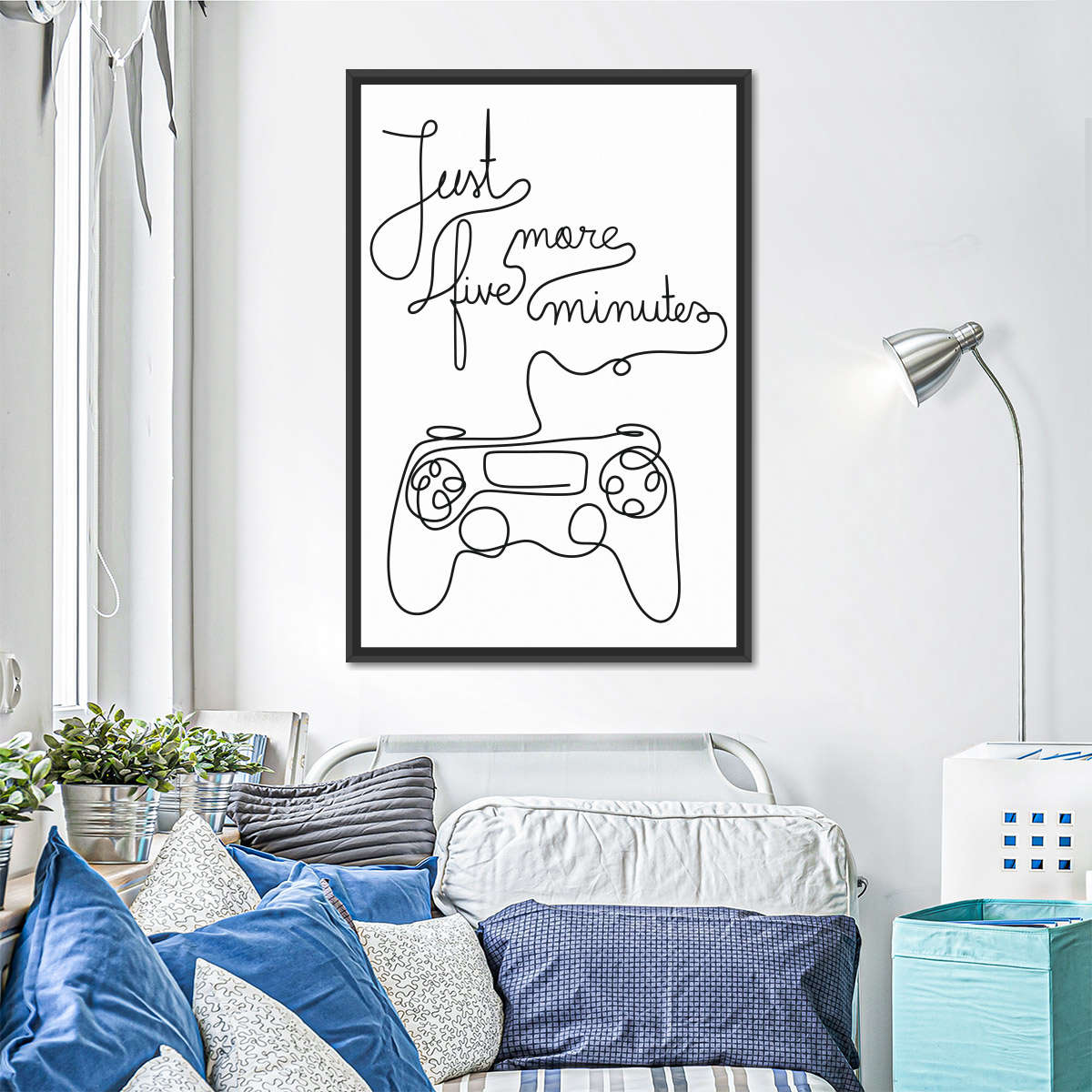 Ein Line Gamer Zitat Wandkunst