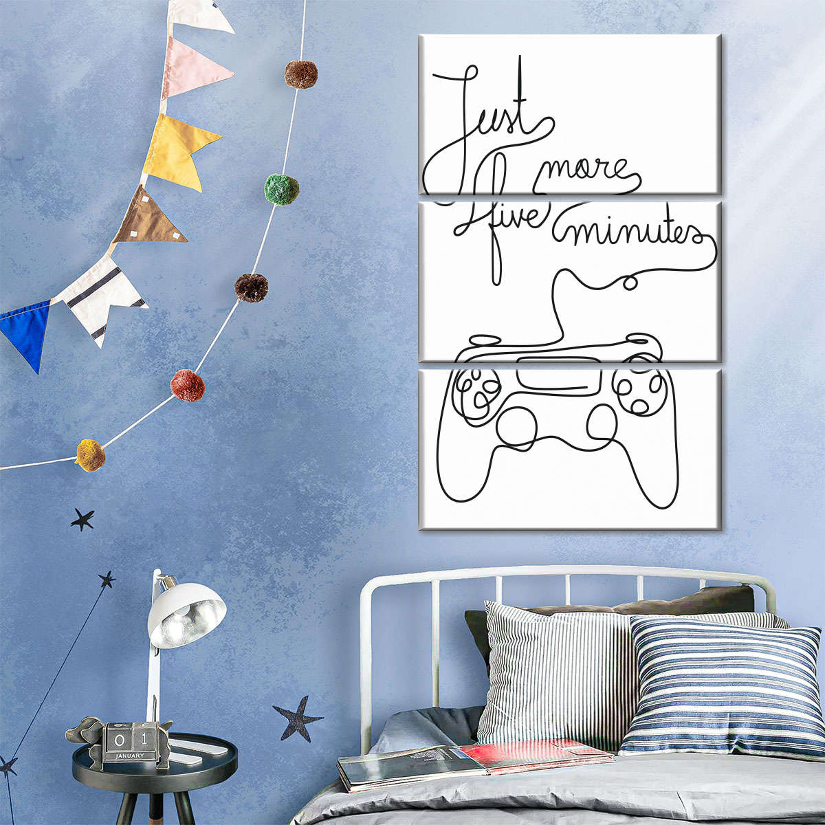 Ein Line Gamer Zitat Wandkunst