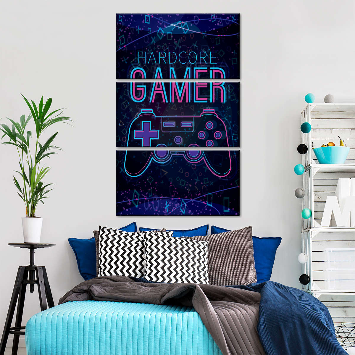 Hardcore Gamer Neon Zeichen Wandkunst