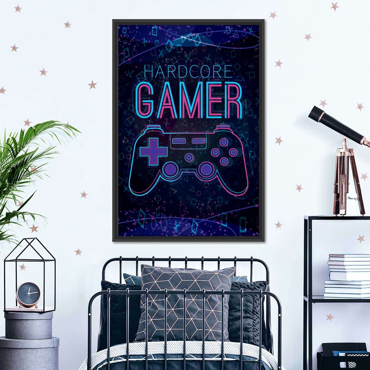 Hardcore Gamer Neon Zeichen Wandkunst