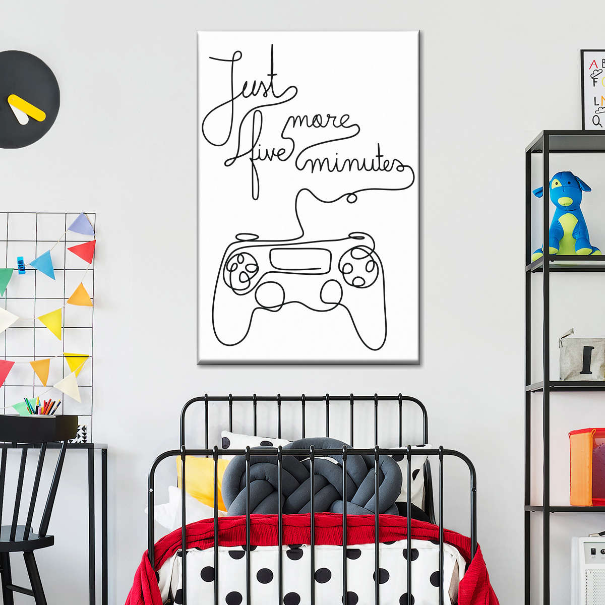 Ein Line Gamer Zitat Wandkunst