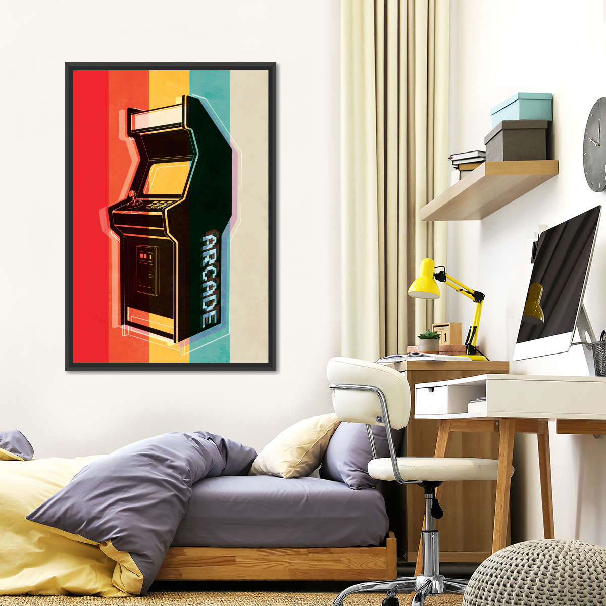 ریٹرو آرکیڈ وال آرٹ