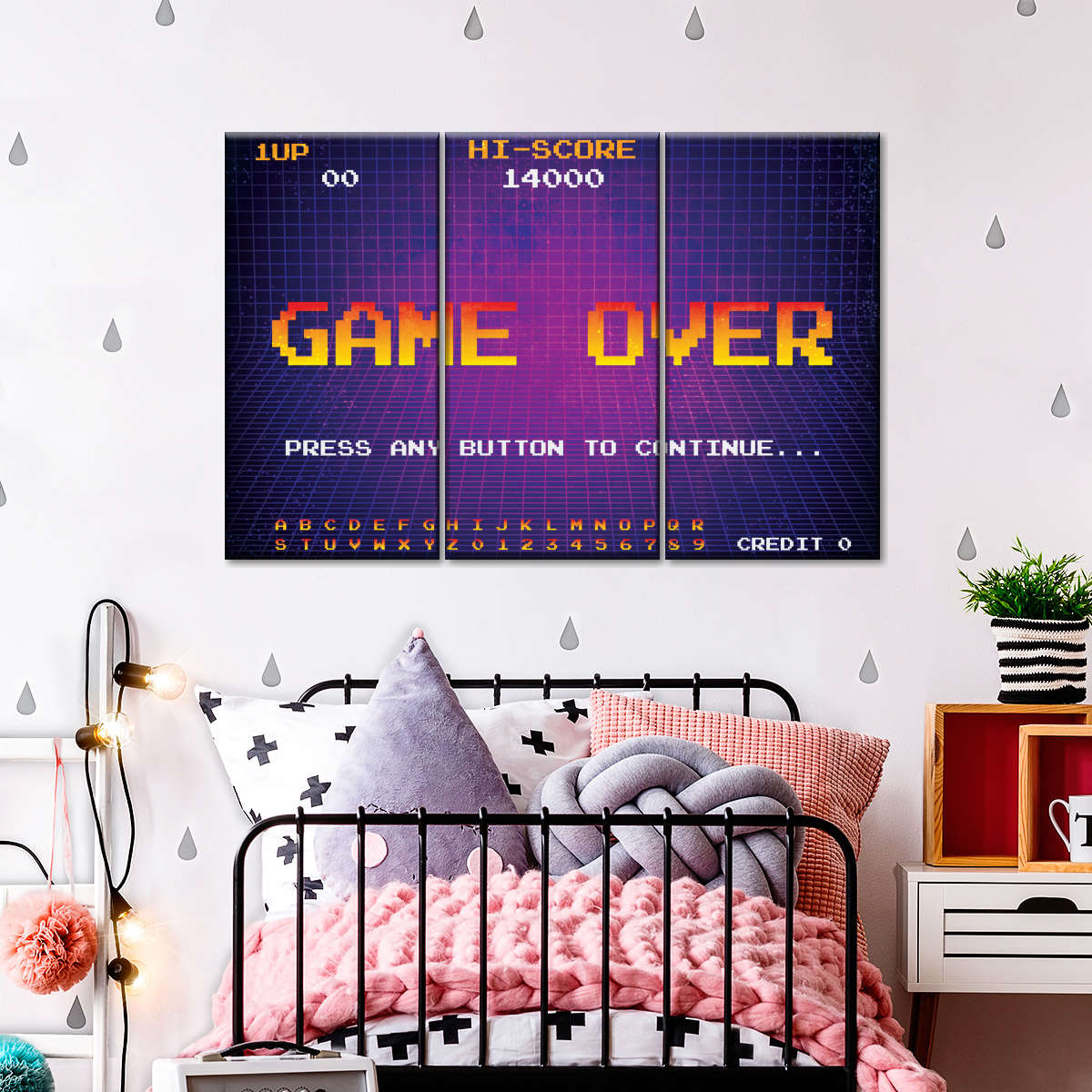 Spiel über Bildschirmwandkunst