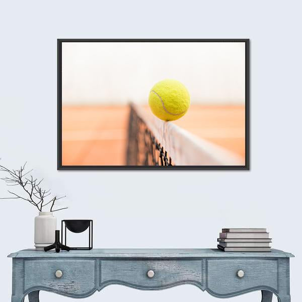 Tennis Ball Hitting Net Canvas Wall Art-3 Horizontal-Gallery Wrap-25" x 16"-Tiaracle