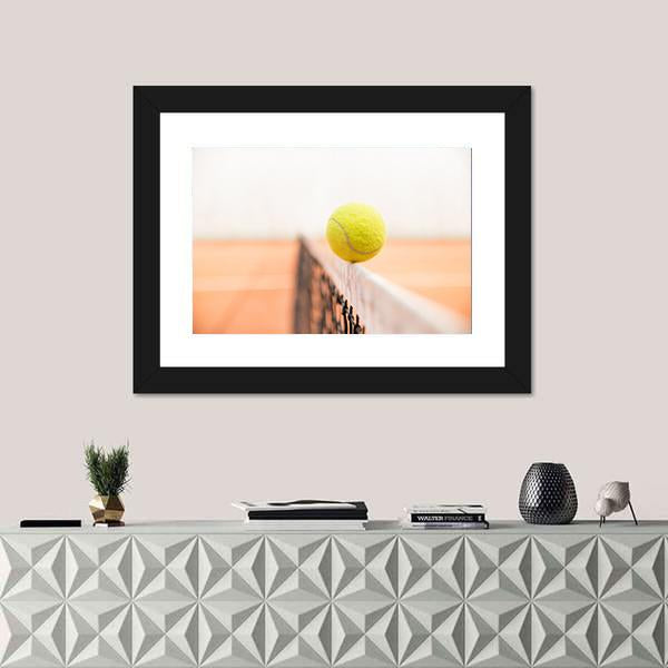 Tennis Ball Hitting Net Canvas Wall Art-3 Horizontal-Gallery Wrap-25" x 16"-Tiaracle