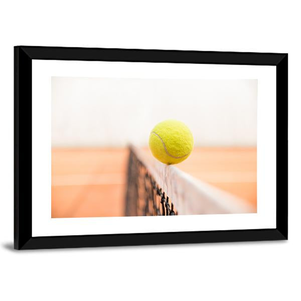 Tennis Ball Hitting Net Canvas Wall Art-3 Horizontal-Gallery Wrap-25" x 16"-Tiaracle