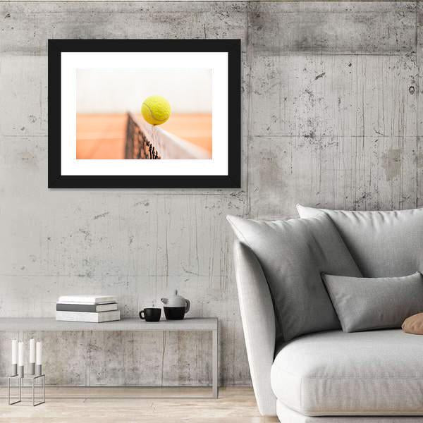 Tennis Ball Hitting Net Canvas Wall Art-3 Horizontal-Gallery Wrap-25" x 16"-Tiaracle